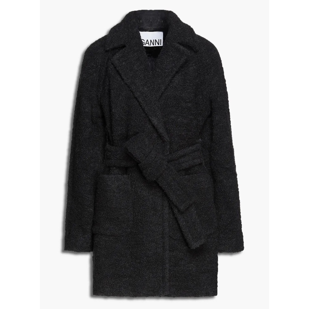 🖤 GANNI Women’s Belted Coat size 38 FR / 6 US